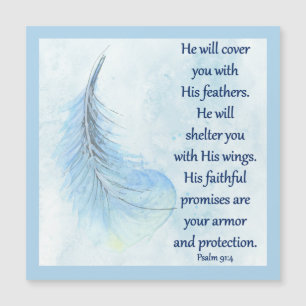 Psalm 91:4 Magnetkort