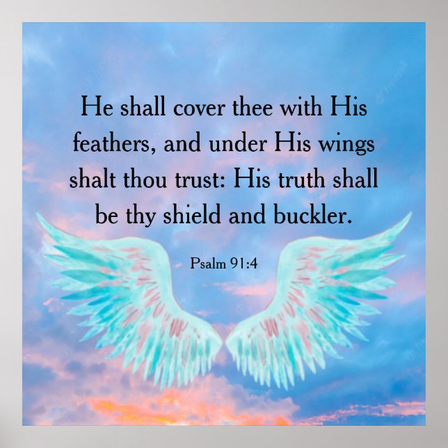 Psalm 91:4 poster (Framsidan)