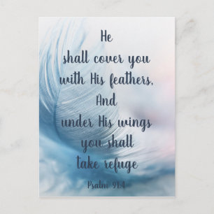Psalm 91:4 under hans Vingar Vykort