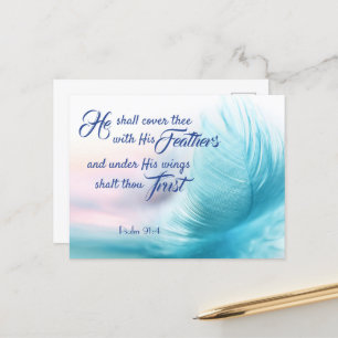Psalm 91:4 vykort - Kung James Version