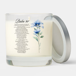 Psalm 91 Akvarell Blå Blomma Bibel Skrifter