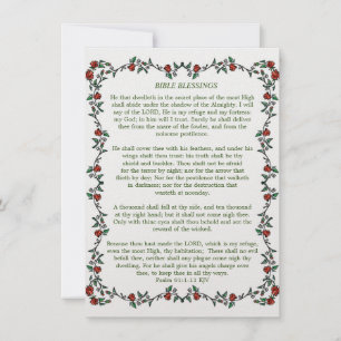 Psalm 91 Bibelblommor Kort