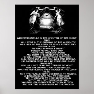 psalm 91 bibelcitat änglar Religiösa art Poster