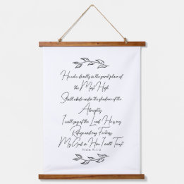 Psalm 91 Bibelkonst med botaniska Löv Christian