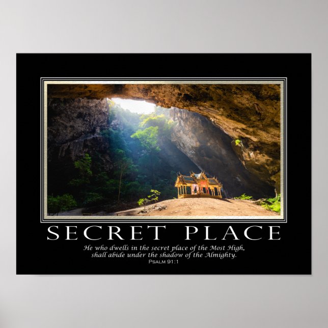 Psalm 91 Bible Verse English Inspirational Poster (Framsidan)