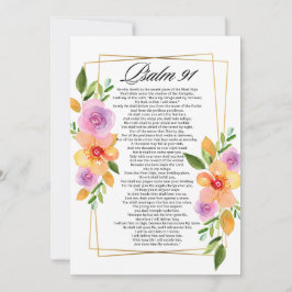 Psalm 91 Blommigt Geometric Ram Julkort