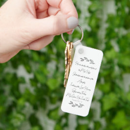 Psalm 91 Botaniska blad Kristet bibelvers Nyckelring