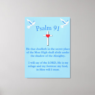 Psalm 91 canvastryck