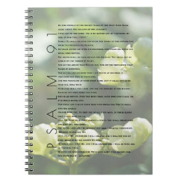 Psalm 91 Christian Art Söt Blommigt Journal Anteckningsbok