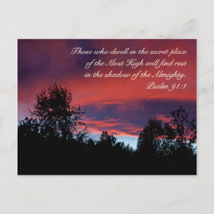 Psalm 91 De som bor i det hemliga ställe, Vykort