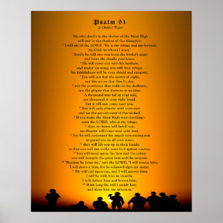 Psalm 91 - En soldat bön Poster