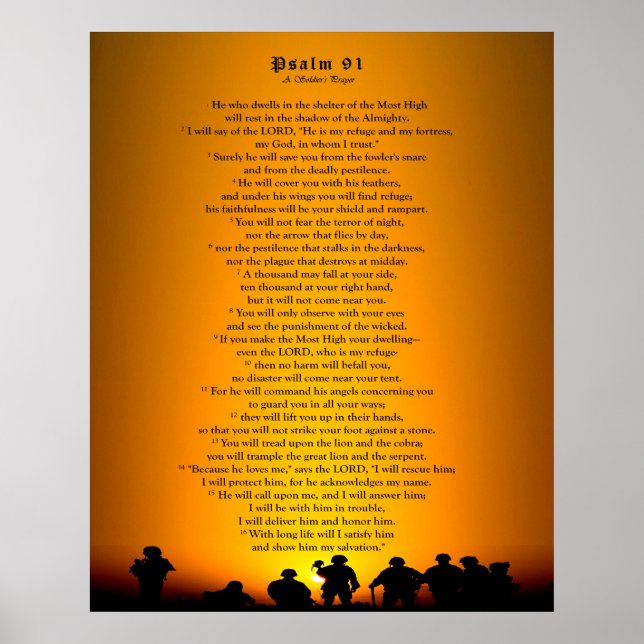 Psalm 91 - En soldat bön Poster (Framsidan)