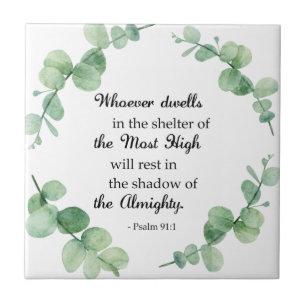Psalm 91 Eucalyptus (kristen tro) Kakelplatta