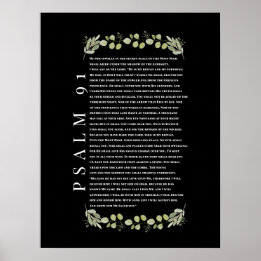 Psalm 91 Eukalyptusblad Bibelverser Affisch