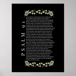 Psalm 91 Eukalyptusblad Bibelverser Affisch