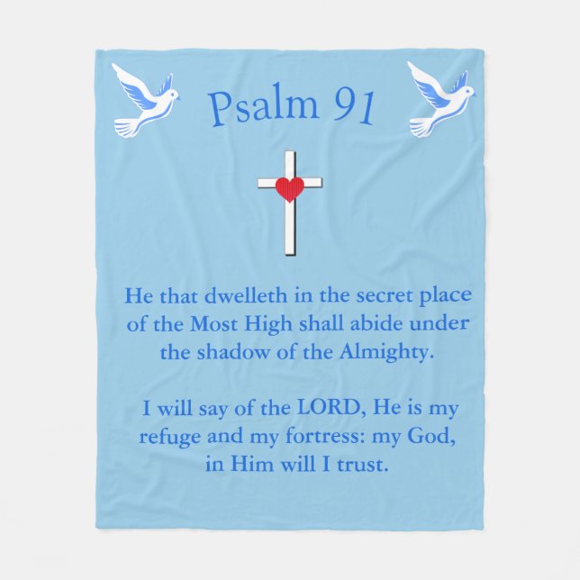 Psalm 91 fleecefilt (Framsidan)