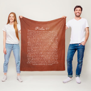 Psalm 91 för beskydd fleecefilt