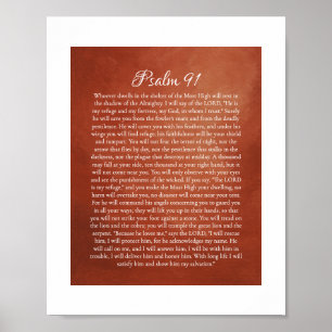 Psalm 91 för skydd poster