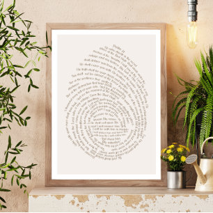 Psalm 91 Guds fingeravtryck Modern kristen Bibel Poster