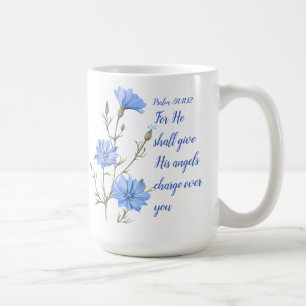 Psalm 91 Han skall ge sina änglar Inspirerande Kaffemugg