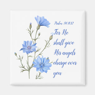 Psalm 91 Han skall ge sina änglar Inspirerande Magnet