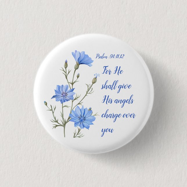 Psalm 91  He Shall Give His Angels Inspirational Knapp (Framsida)