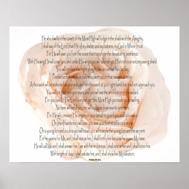 Psalm 91 Herren är min fristad Poster (Framsidan)