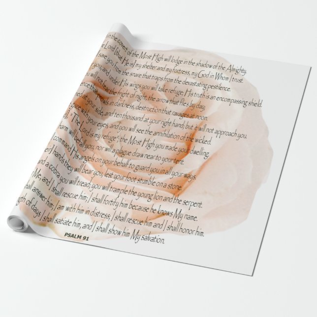 Psalm 91 Herren är min fristad Presentpapper (Utrullad)