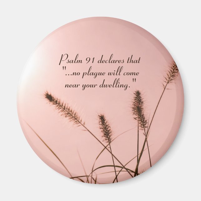 Psalm 91 Ingen pest kommer att kom nära din bostad Magnet (Framsidan)