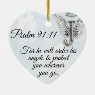 Psalm 91 julgransprydnad keramik