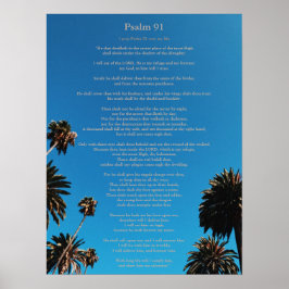 Psalm 91 Kung James Christian Poster