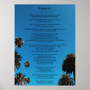 Psalm 91 Kung James Version Add Namn Christian Poster