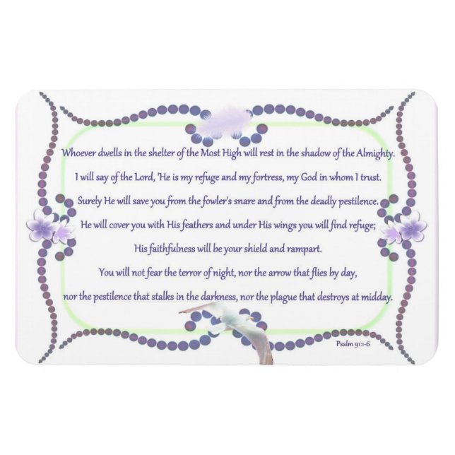 Psalm 91 magnet (Horisontell)