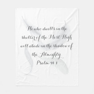 Psalm 91 Mjuk och Mysigt vevett Fleecefilt