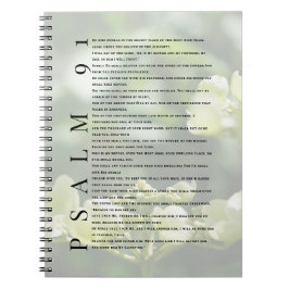 Psalm 91 Mjuk Vit Blommig Kristen Journal Anteckningsbok