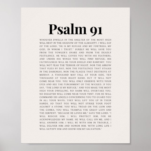 Psalm 91 NKJV Bible Verse Poster (Framsidan)