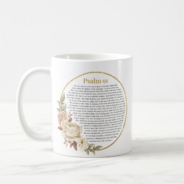 Psalm 91 NKJV Kaffemugg (Vänster)