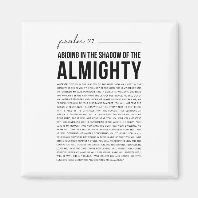 Psalm 91 NKJV Magnet (Framsidan)