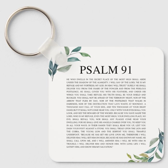 Psalm 91 NKJV Nyckelring (Framsida)