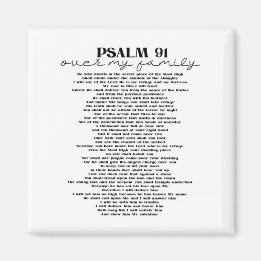 Psalm 91 över din familj magnet