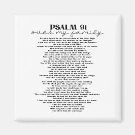 Psalm 91 över din familj magnet