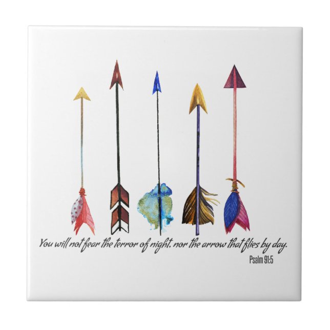 Psalm 91 Pil Kakelplatta (Framsidan)