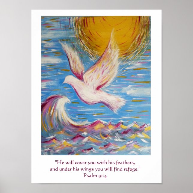 Psalm 91 Poster Christian Art (Framsidan)