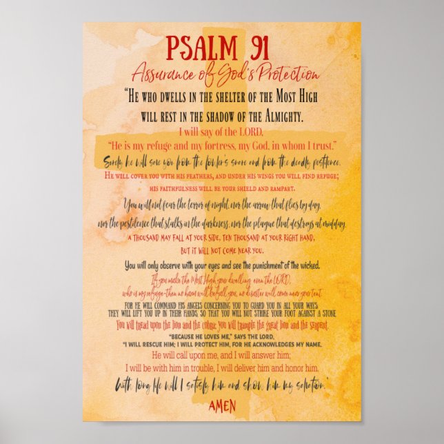 PSALM 91 Prayer Poster (Framsidan)