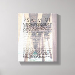 Psalm 91 Rustik Strandbrygga Bibelvers Canvas Prin