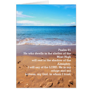 Psalm 91 , sandströkskort hälsningskort