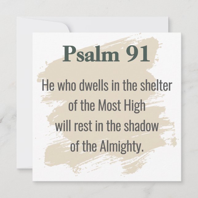 Psalm 91 Scripture Card – Print or Download Inbjudningar (Framsida)