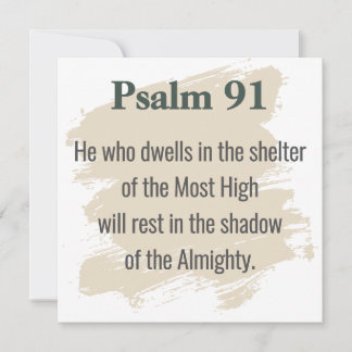 Psalm 91 Scripture Card – Print or Download Inbjudningar