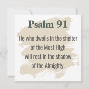 Psalm 91 Skriftkort – Skriv ut eller ladda ner Inbjudningar