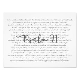 Psalm 91 Skriptskript för hemdekorering Fototryck